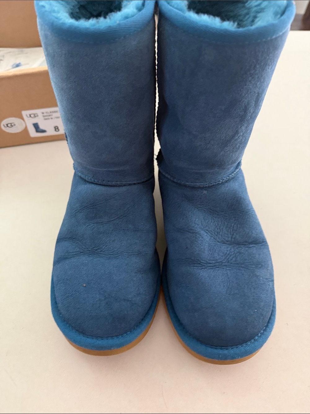 UGG Women's Mid-Calf Boot in Blue Suede